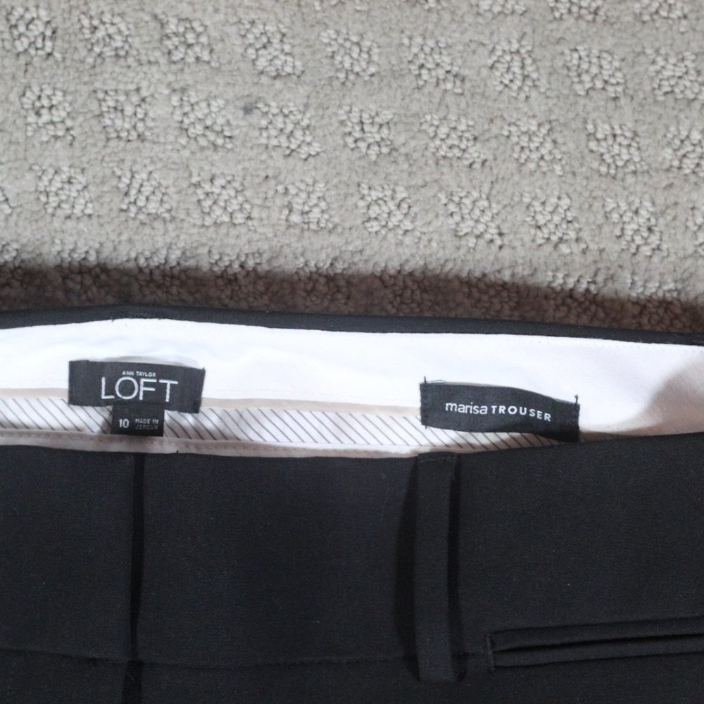 Ann Taylor Loft Size 10 Black "marisa" Trouser - Picture 4 of 7